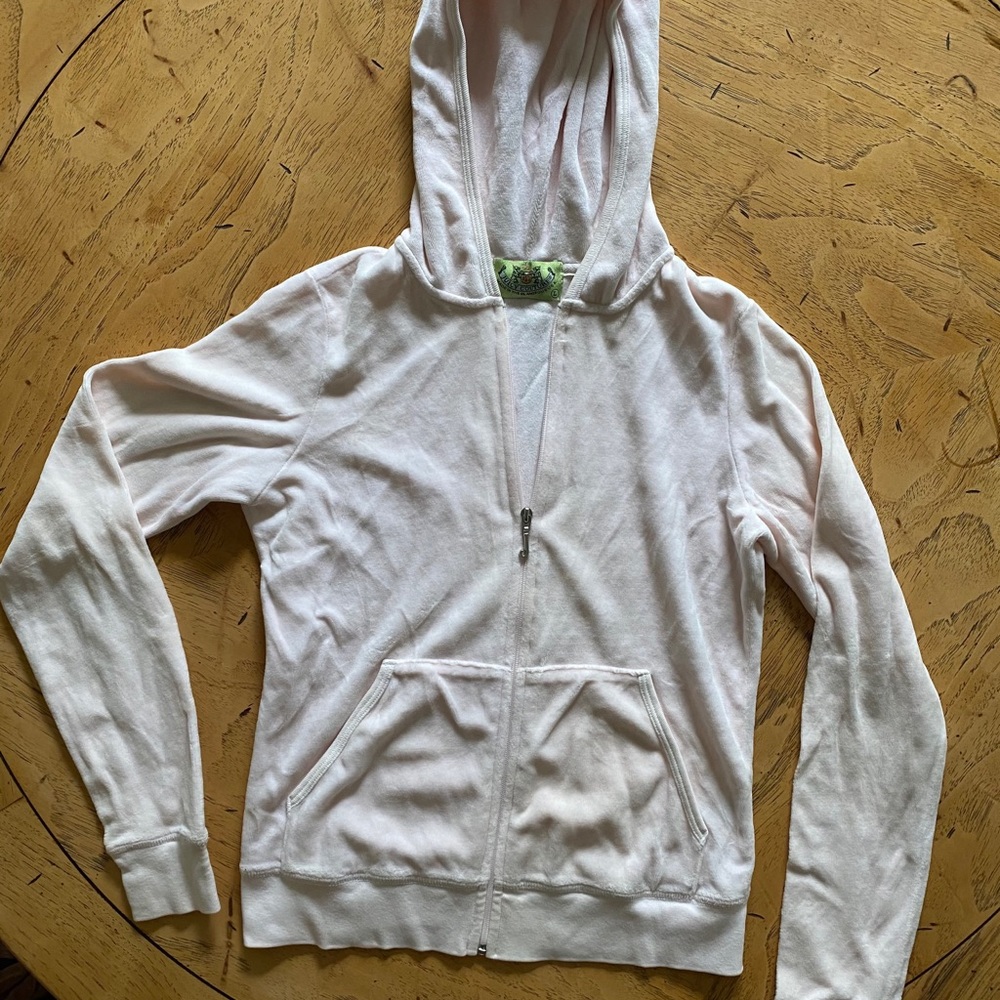 Juicy couture baby pink velour hoodie